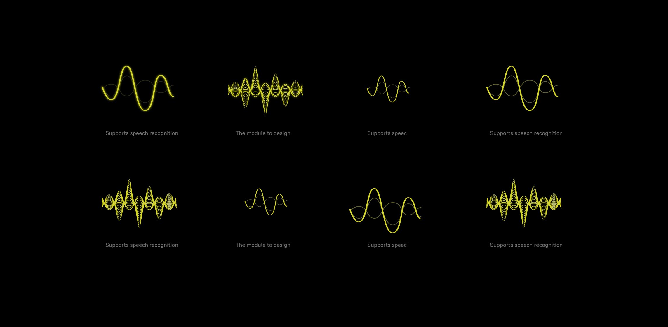 Yellow sound wave icons for CC Excellence modules