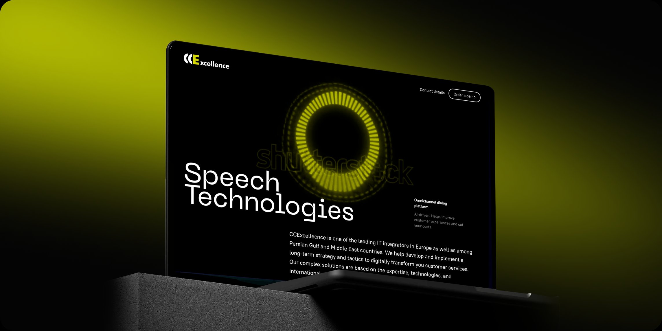 A website for a speech technology company