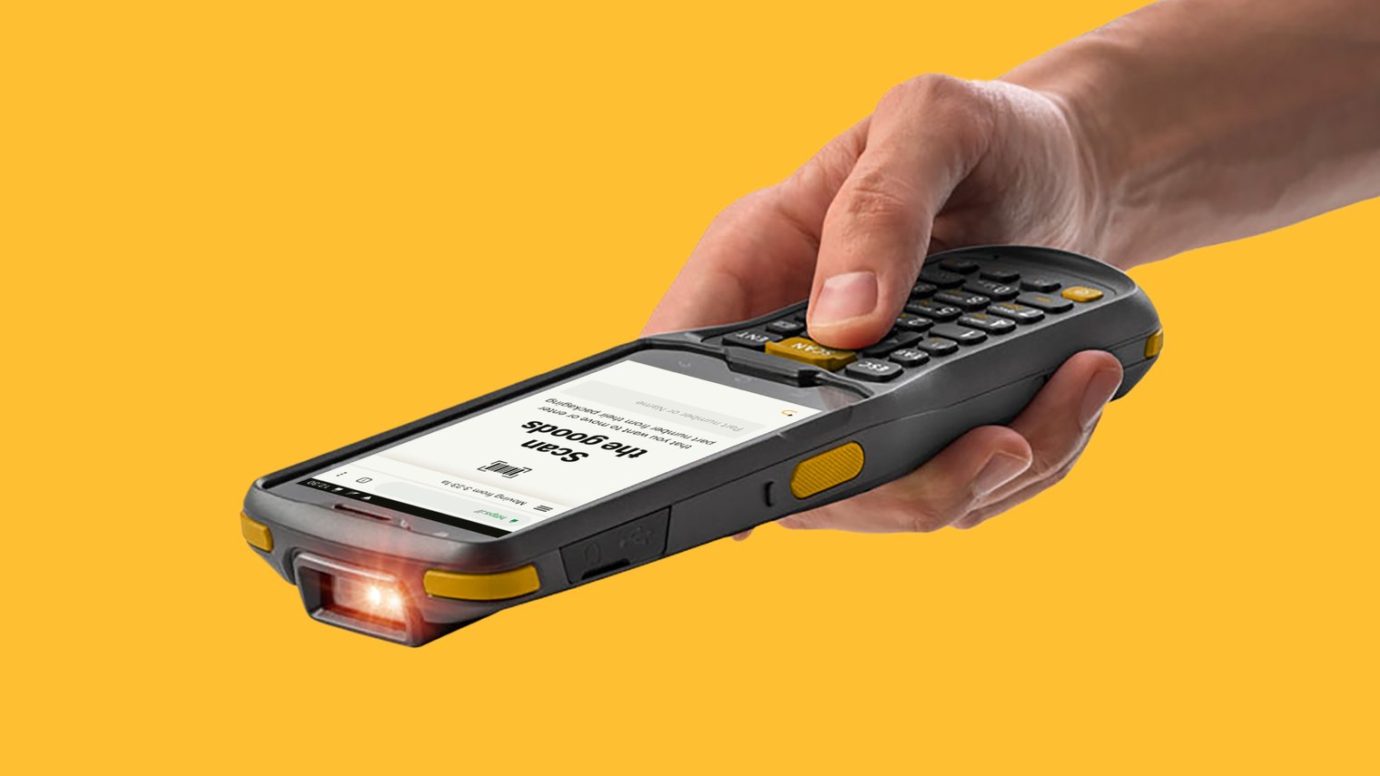 Handheld warehouse barcode scanner