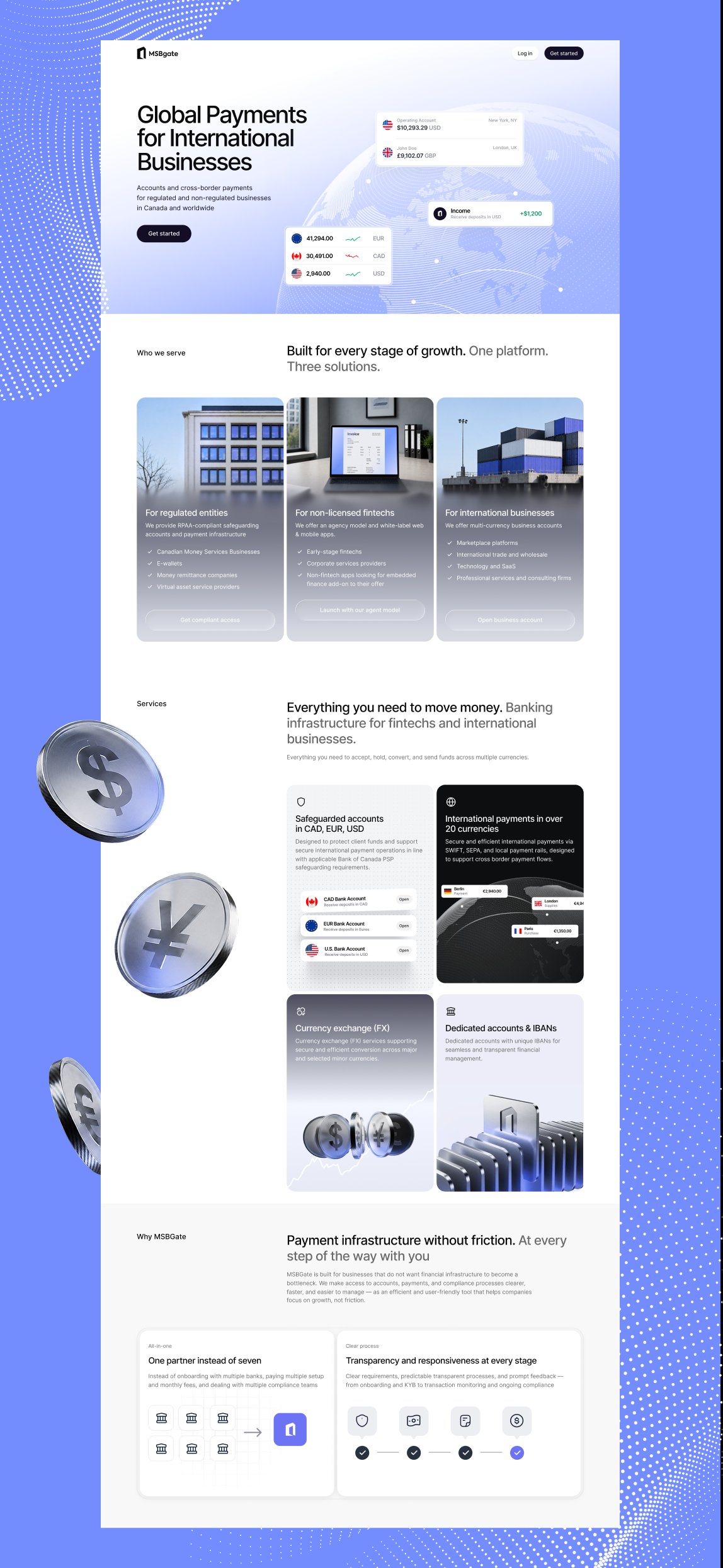 AI-built prototype of the MSB Gate home page