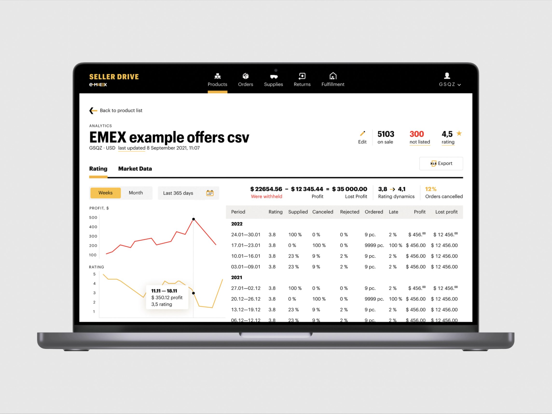 Example of a design system proposal Emex