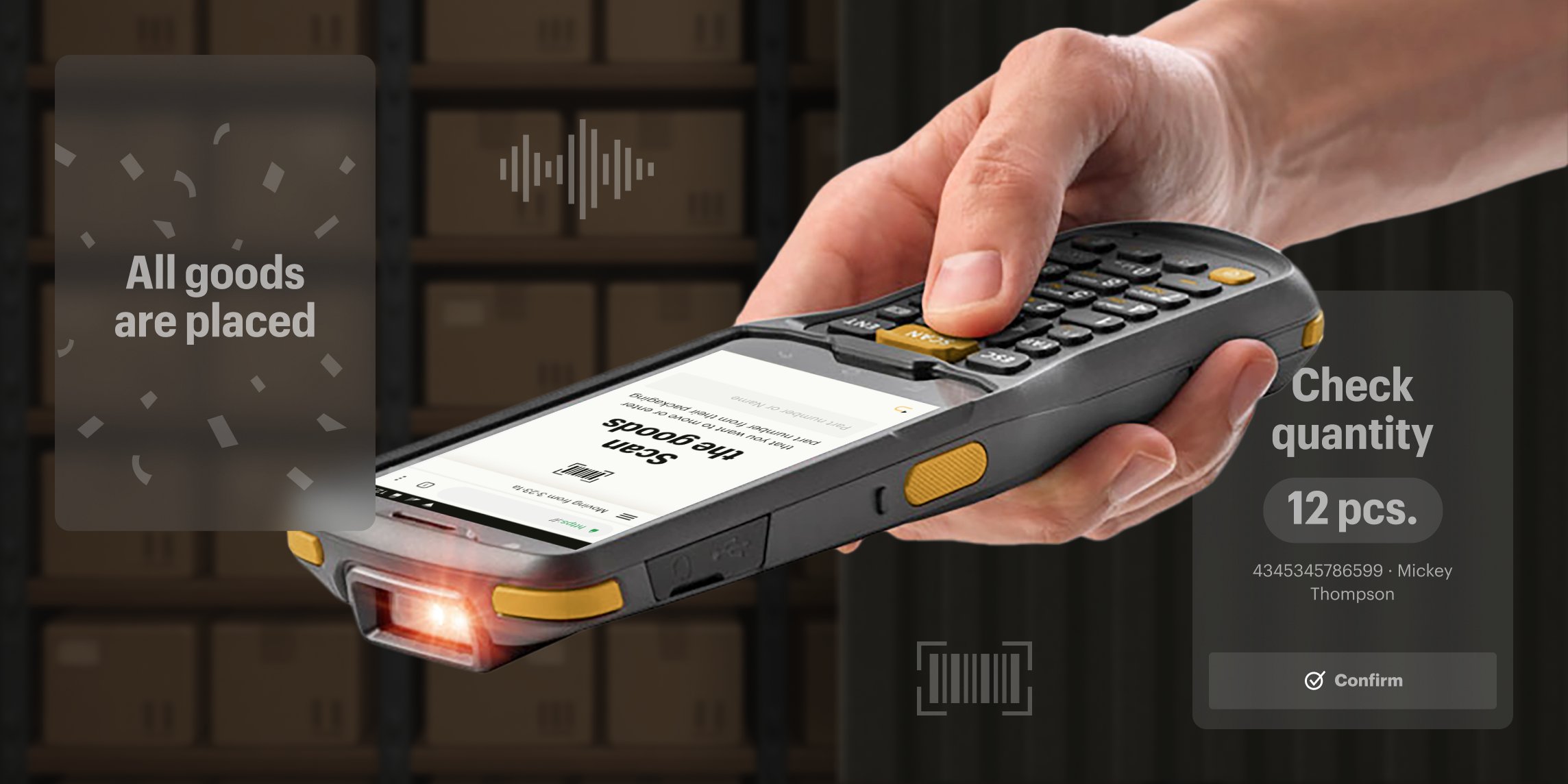 Emex warehouse stock management interface